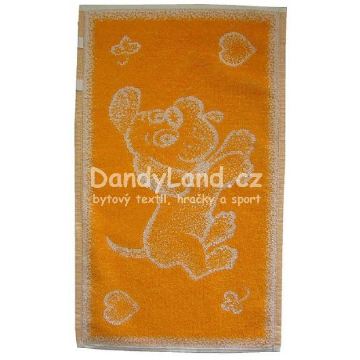 Dětský ručník 50x30 - Pejsek oranžový pomeranč