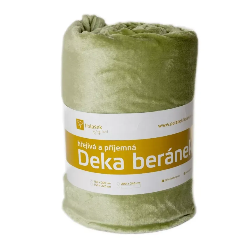 Deka beránek č. 75 olivová