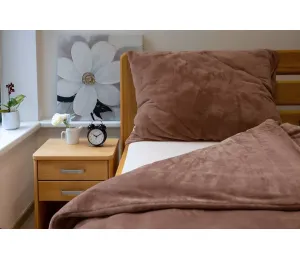 Povlečení MIKROPLYŠ UNI č.58 hnědá