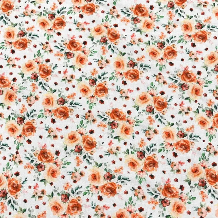 Povlak bavlna Růže oranžová