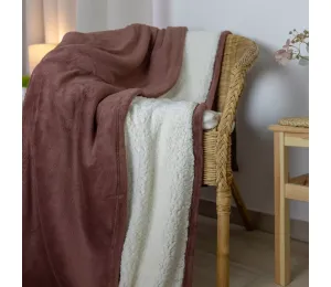 Mikroplyšová deka s beránkem č.45 - čokoládová