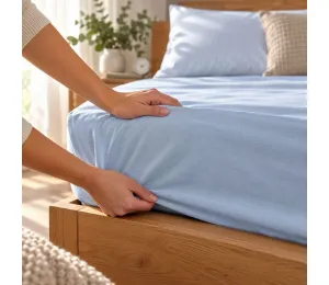 Prostěradlo bavlněné LUX do gumy č.4 - modré