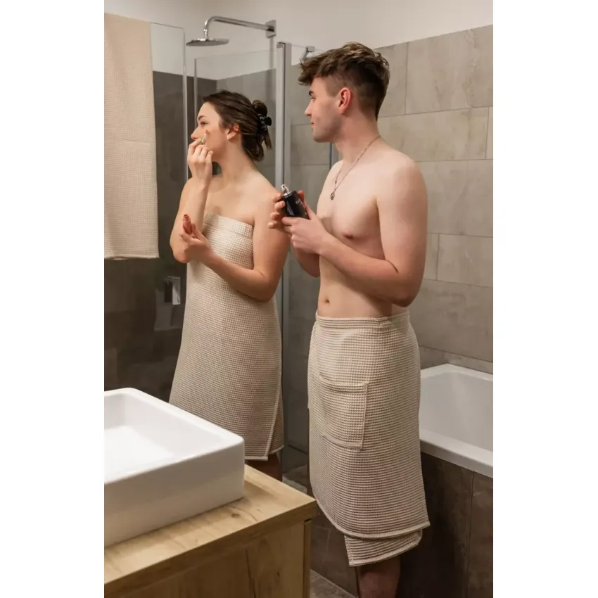 Saunový kilt pánský smetanový
