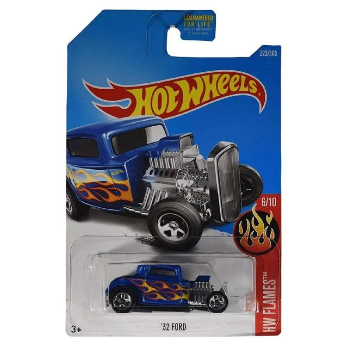 Hot Wheels angličák '32 Ford modrý, Flames 6/10