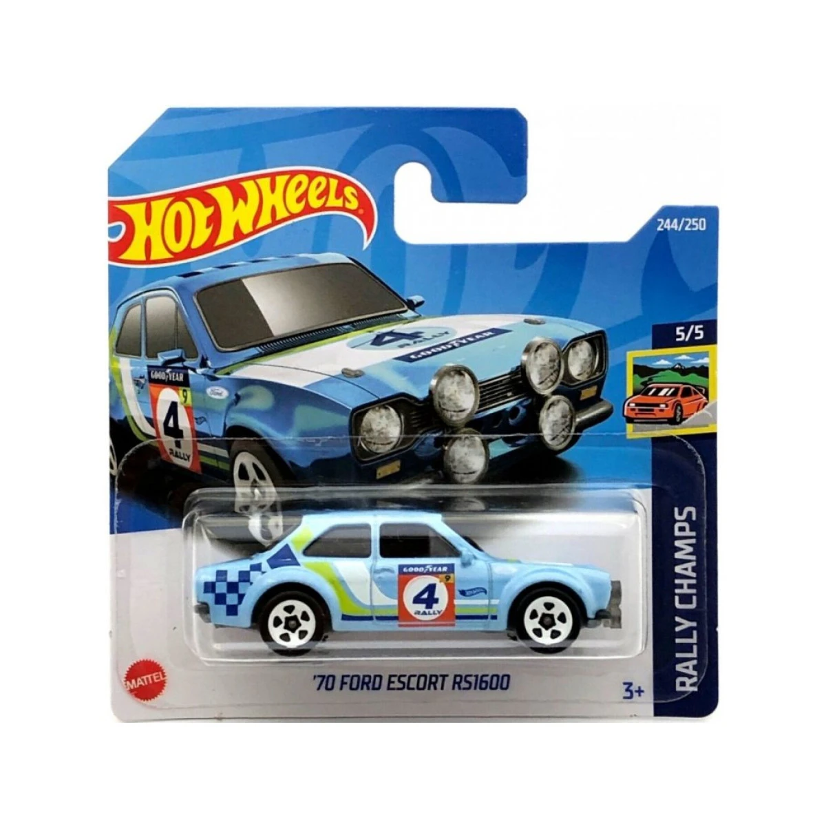 Hot Wheels angličák '70 Ford Escort RS1600, Rally Champs 5/5