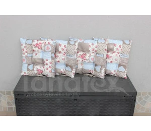 Sedák de luxe Modrý patchwork