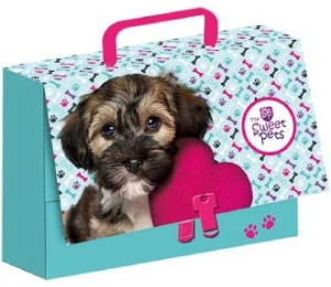 Kufřík dětský The Sweet Pets mazlíčci foto Pejsek 32x23x7cm holč