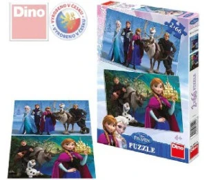 DINO Puzzle 2x66 dílků Ledové království (Frozen)