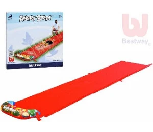 BESTWAY Skluzavka vodní dětská Angry Birds 488cm červená s trysk