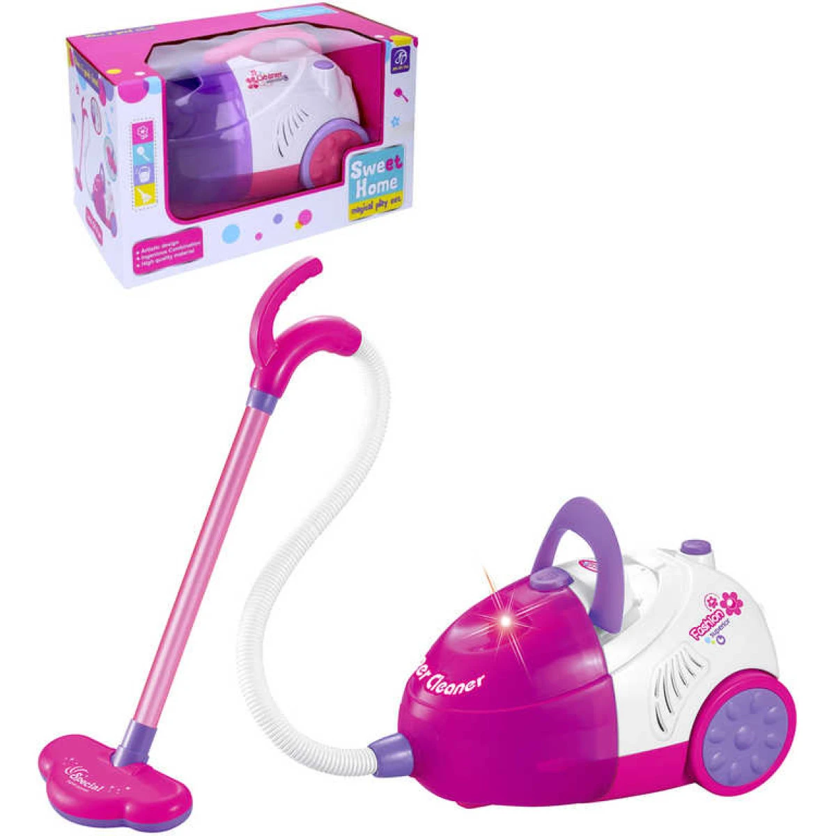 Vysavač dětský 28cm na baterie Světlo Zvuk plast 2 barvy