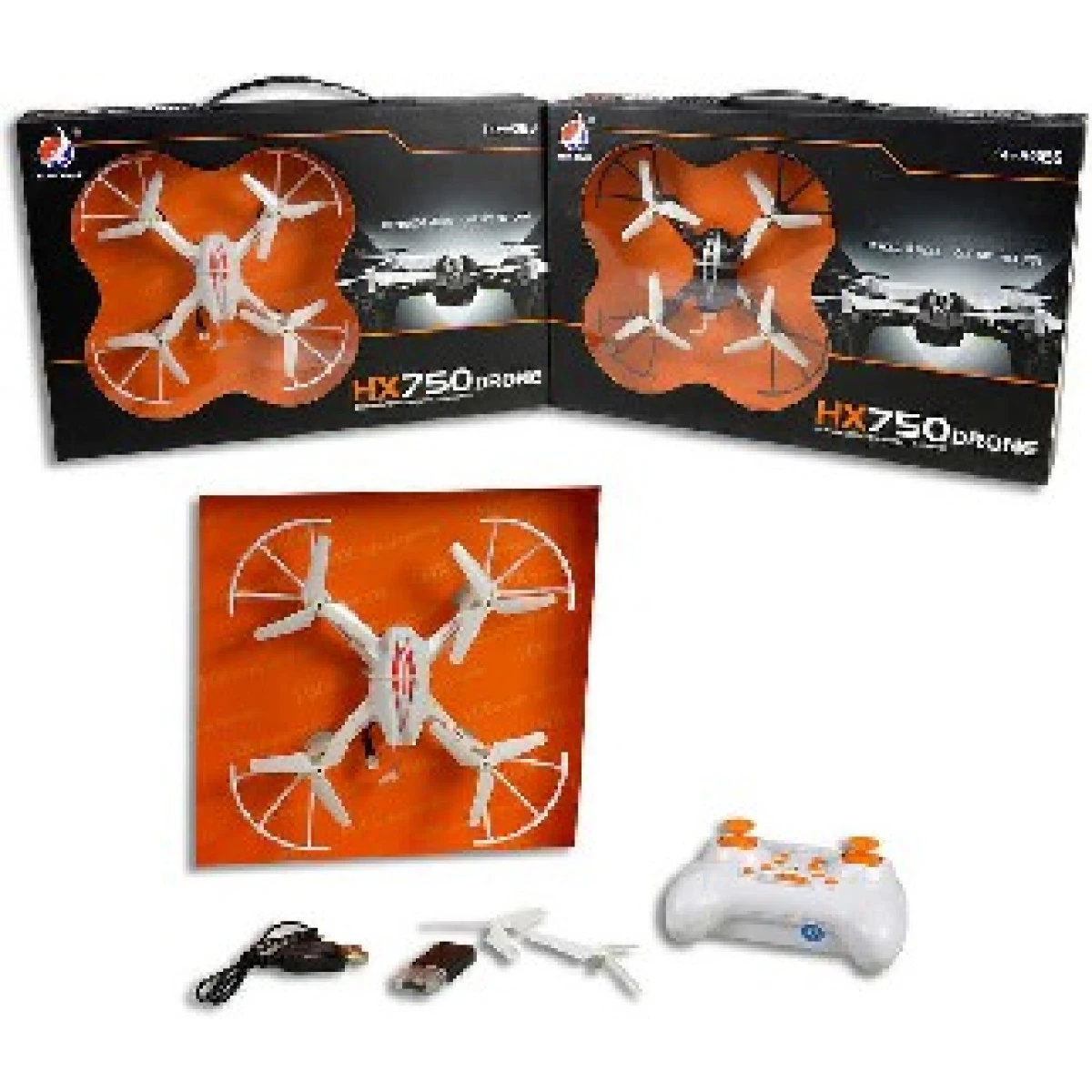 Dron HX750 s kamerou a foťákem 17cm na dálkové ovládání 2,4GHz U