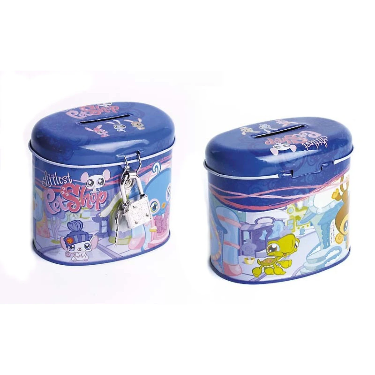 Pokladnička (kasička) LITTLEST PET SHOP kovová (plechová) ovál L