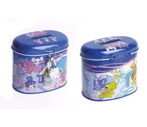 Pokladnička (kasička) LITTLEST PET SHOP kovová (plechová) ovál L