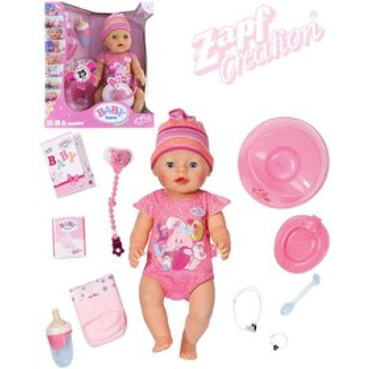 ZAPF BABY BORN Panenka interaktivní 43cm miminko s doplňky umí j