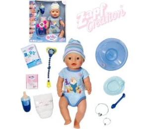 ZAPF BABY BORN Chlapeček interaktivní 43cm miminko s doplňky umí