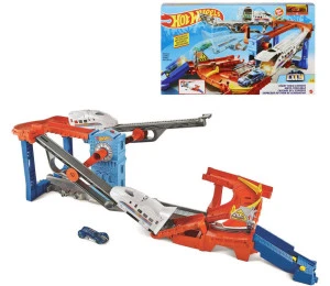 MATTEL HOT WHEELS Rychlík herní set dráha s autíčkem a 2 vlaky p