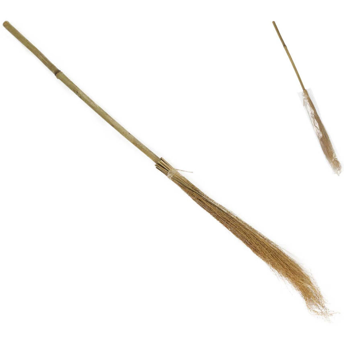 KARNEVAL Koště čarodějnické 95cm bambus *KARNEVALOVÝ DOPLNĚK*