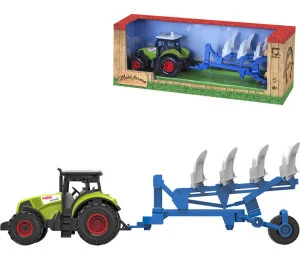 Traktor na setrvačník set s pluhem na orbu na baterie Světlo Zvu