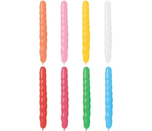 GEMAR Balónek party dlouhý spirála pastelové barvy 8/25cm housen