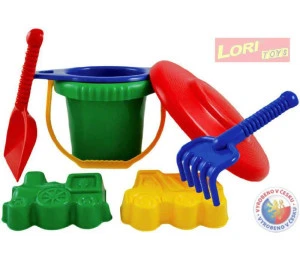 LORI 223 LPS sada velká létající talíř, kýblík, lopatka, sítko,