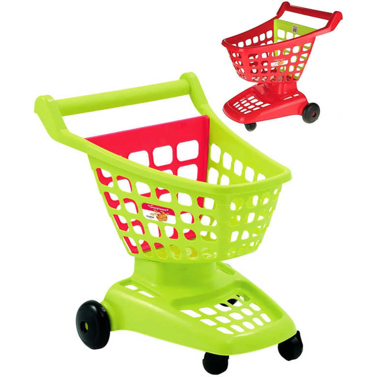 ECOIFFIER Vozík nákupní barevný 45cm dětský košík na nákup 2 bar