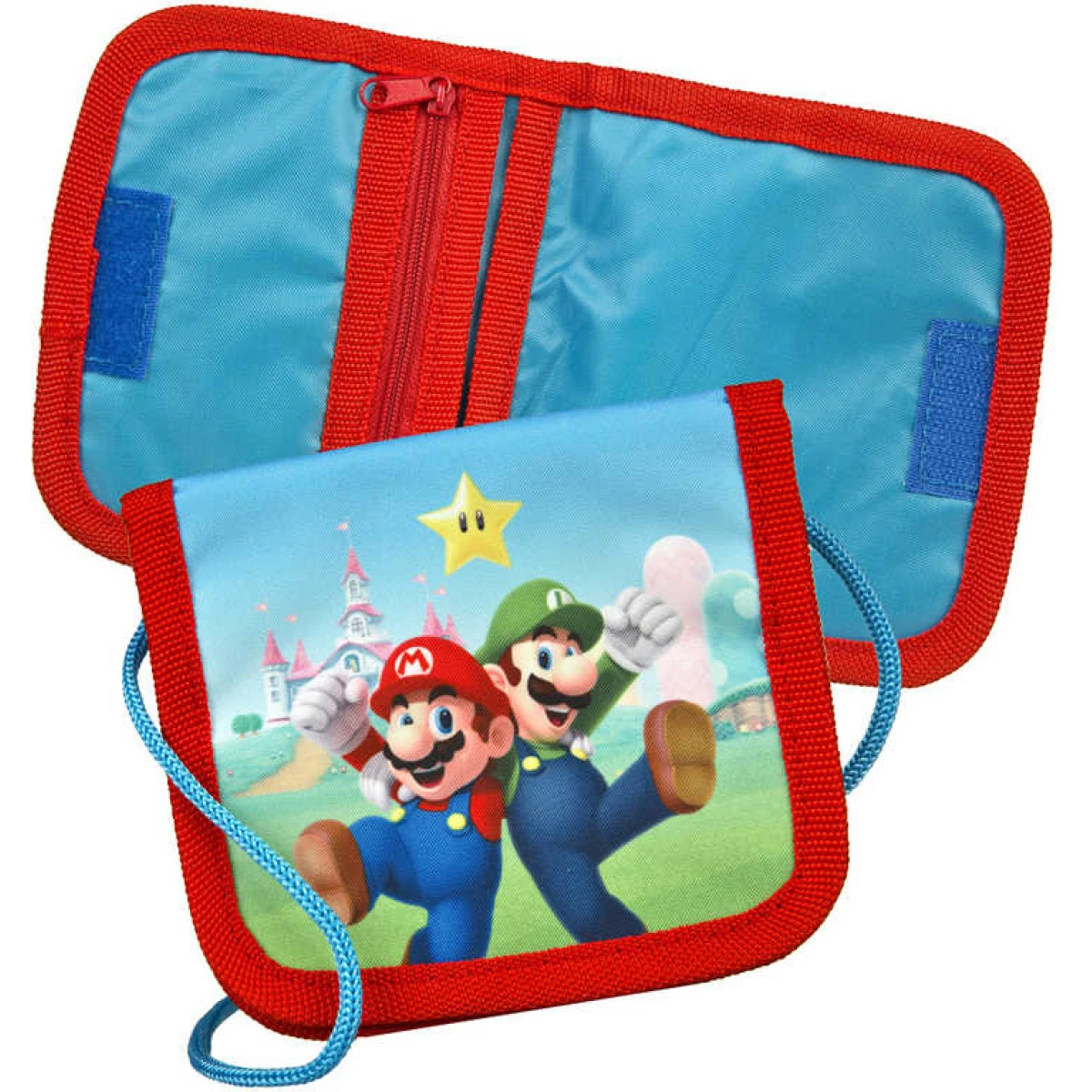 Peněženka dětská Super Mario 12x14cm na suchý zip překlápěcí