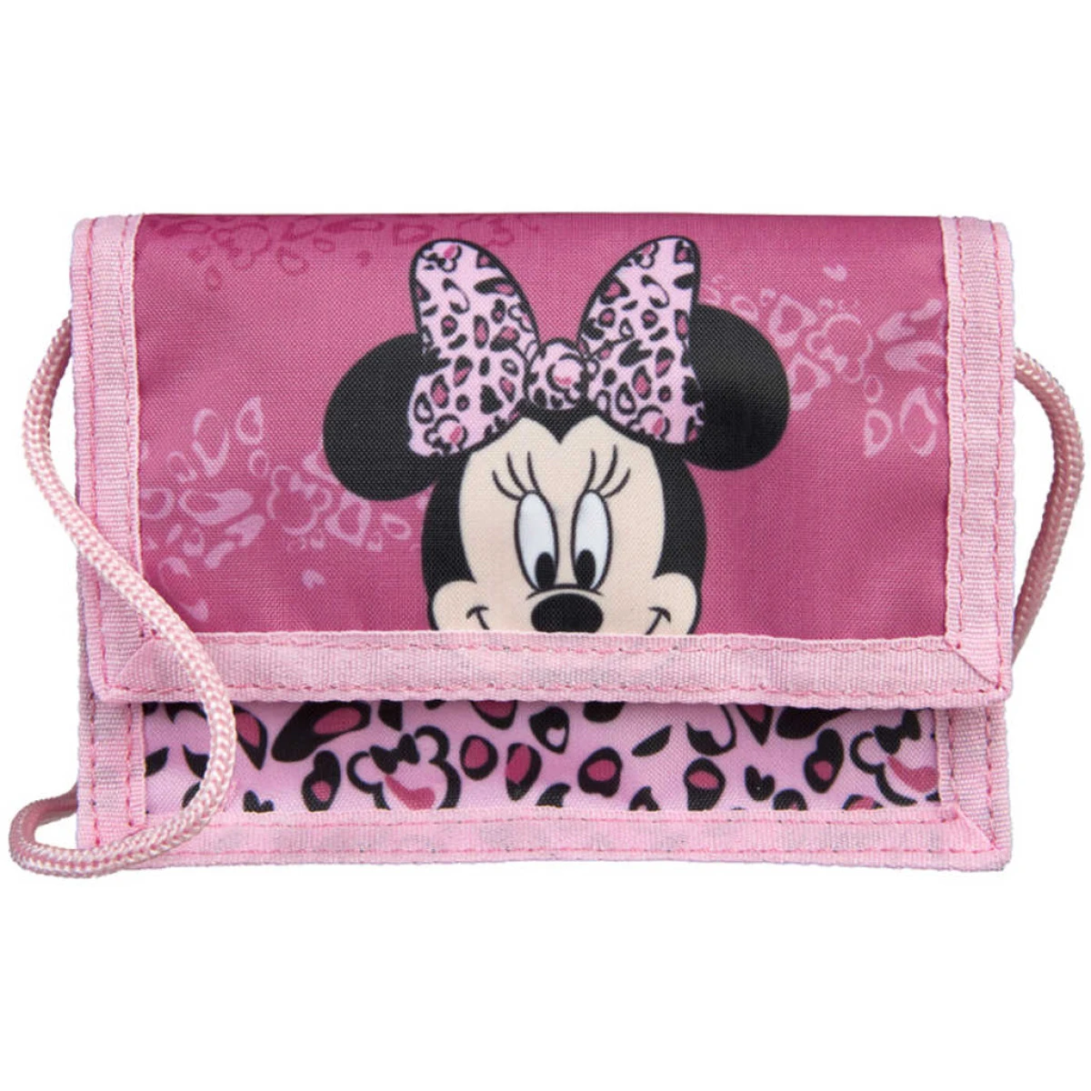 Dětská peněženka překlápěcí myška Minnie Mouse na suchý zip se š