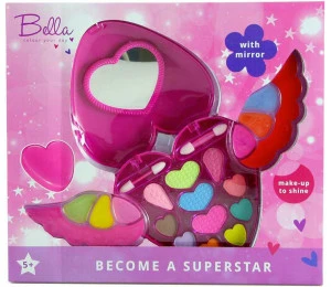 Make up Bella srdíčko dětská zkrášlovací sada v pouzdře se zrcát