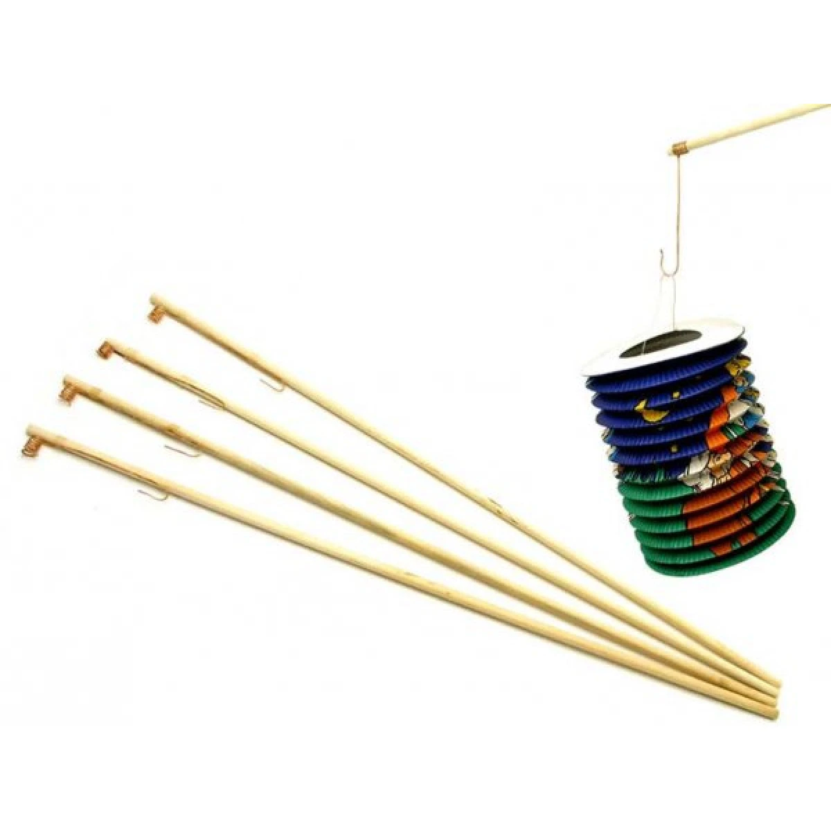 DŘEVO Hůlka dřevěný držák 60cm doplněk k lampionu