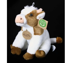 PLYŠ Kráva sedící 18cm Eco-Friendly *PLYŠOVÉ HRAČKY*