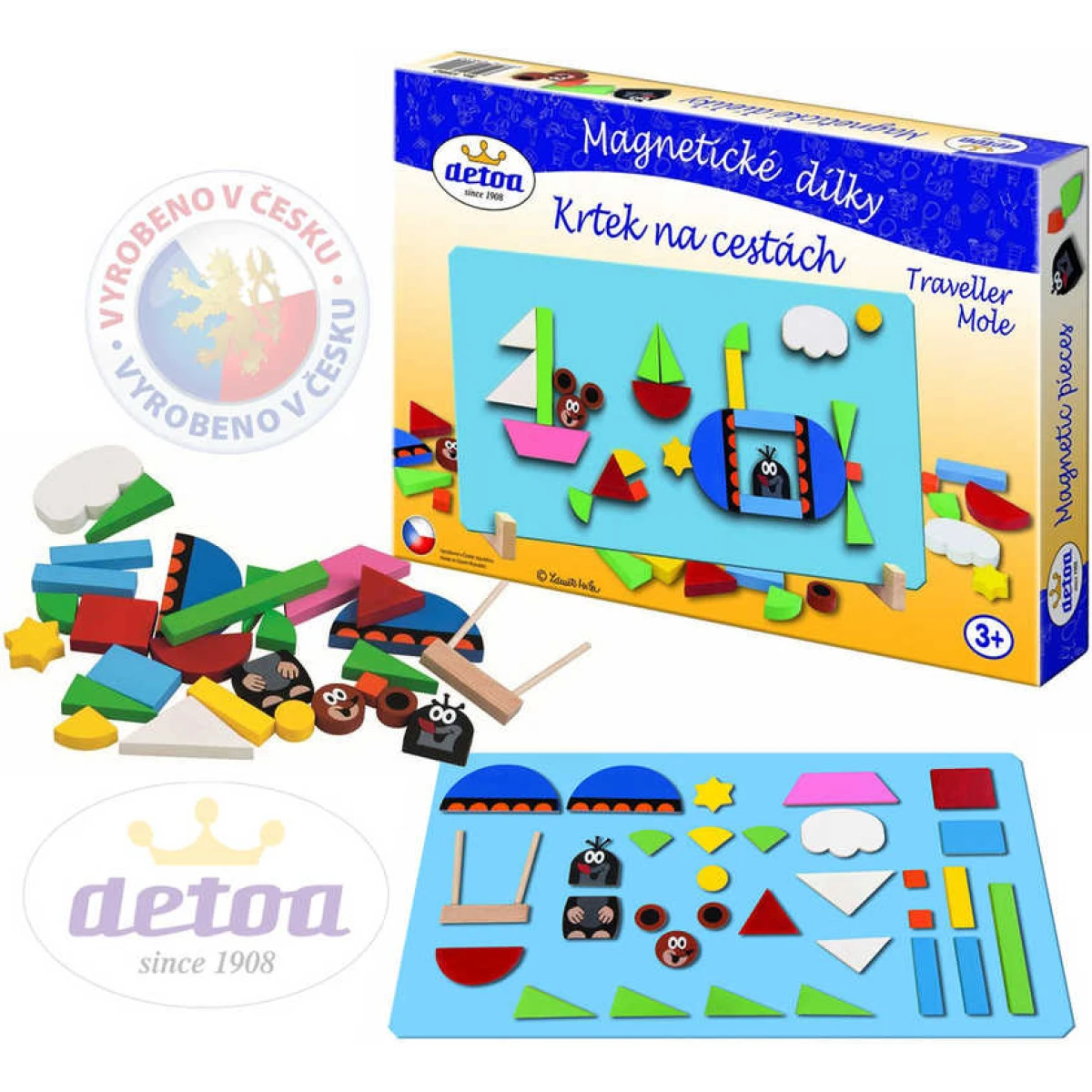 DETOA Dílky magnetické KRTEK (Krteček) Set 31ks