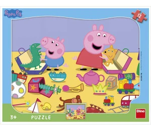 DINO Puzzle deskové 12 dílků Peppa Pig skládačka 31x23cm