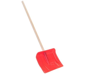 Dětská lopata hrablo na sníh délka 87cm červené plast/dřevo
