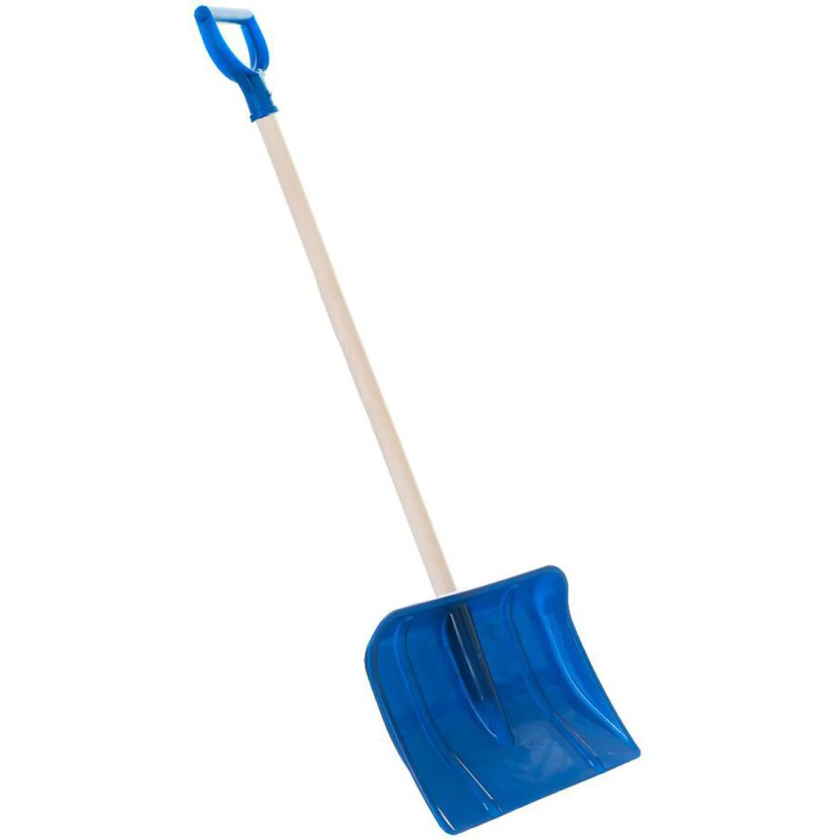 Dětská lopata hrablo na sníh délka 87cm s ručkou modré plast/dř