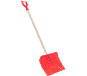 Dětská lopata hrablo na sníh délka 87cm s ručkou červená plast/d