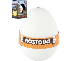 Vejce dinosaurus 6cm zvířátko ve vejci rostoucí a líhnoucí se ve