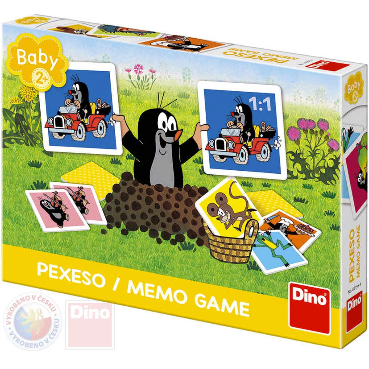 DINO Hra baby pexeso Krtečkovo velké (Krtek) 24 kartiček v krabi