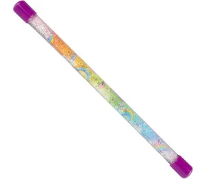 Hůlka magická duhová se třpytkami 31cm jednorožci plast