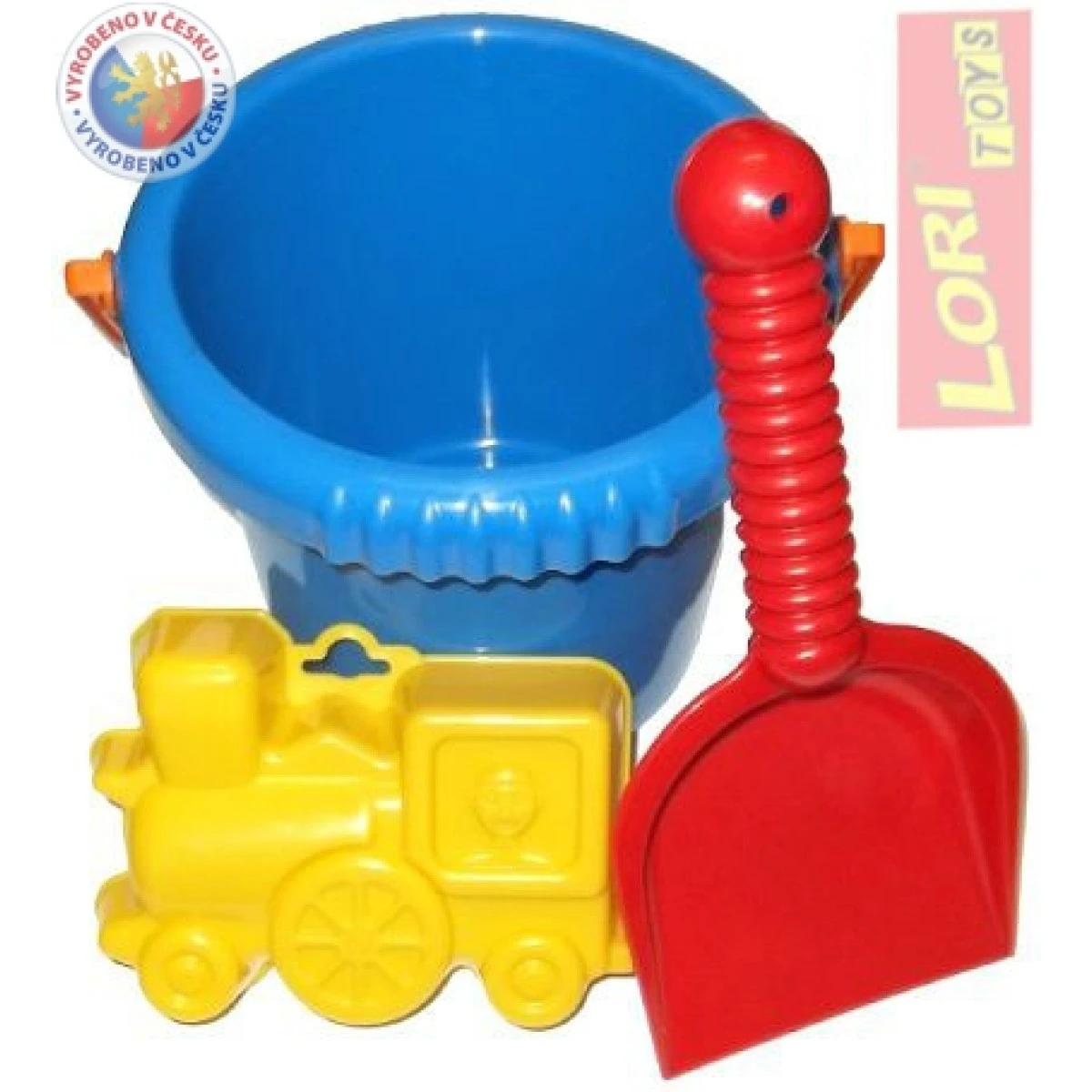 LORI 213 Kyblík na písek set s lopatkou a bábovičkou