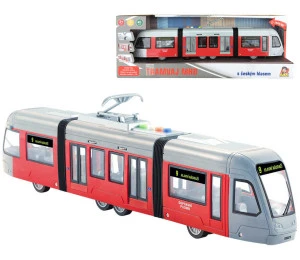 Tramvaj MHD česká na setrvačník hlásí stanice na baterie Světlo 