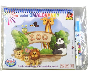 Kouzelné malování vodou 20x16cm zvířátka ze ZOO set s vodní fixo