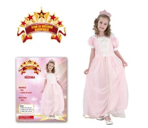 KARNEVAL Šaty PRINCEZNA RŮŽENKA vel. M (120-130 cm) 5-9 let KOST