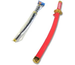 Meč dětský Ninja samurajský 62cm 2 barvy v sáčku plast
