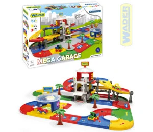 WADER Set Mega garáž 3 patra s dráhou 7,4m + 3 auta v krabici pl
