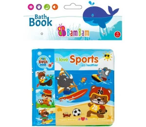 BAM BAM Baby knížka sport zvířátka pískací do vany na koupání pr