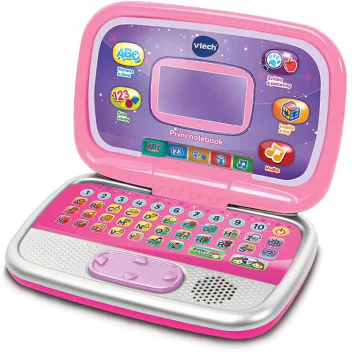 Vtech První notebook dětský zábavný počítač s aktivitami na bate