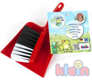 KLEIN Uklízecí set červený plastový smetáček a lopatka