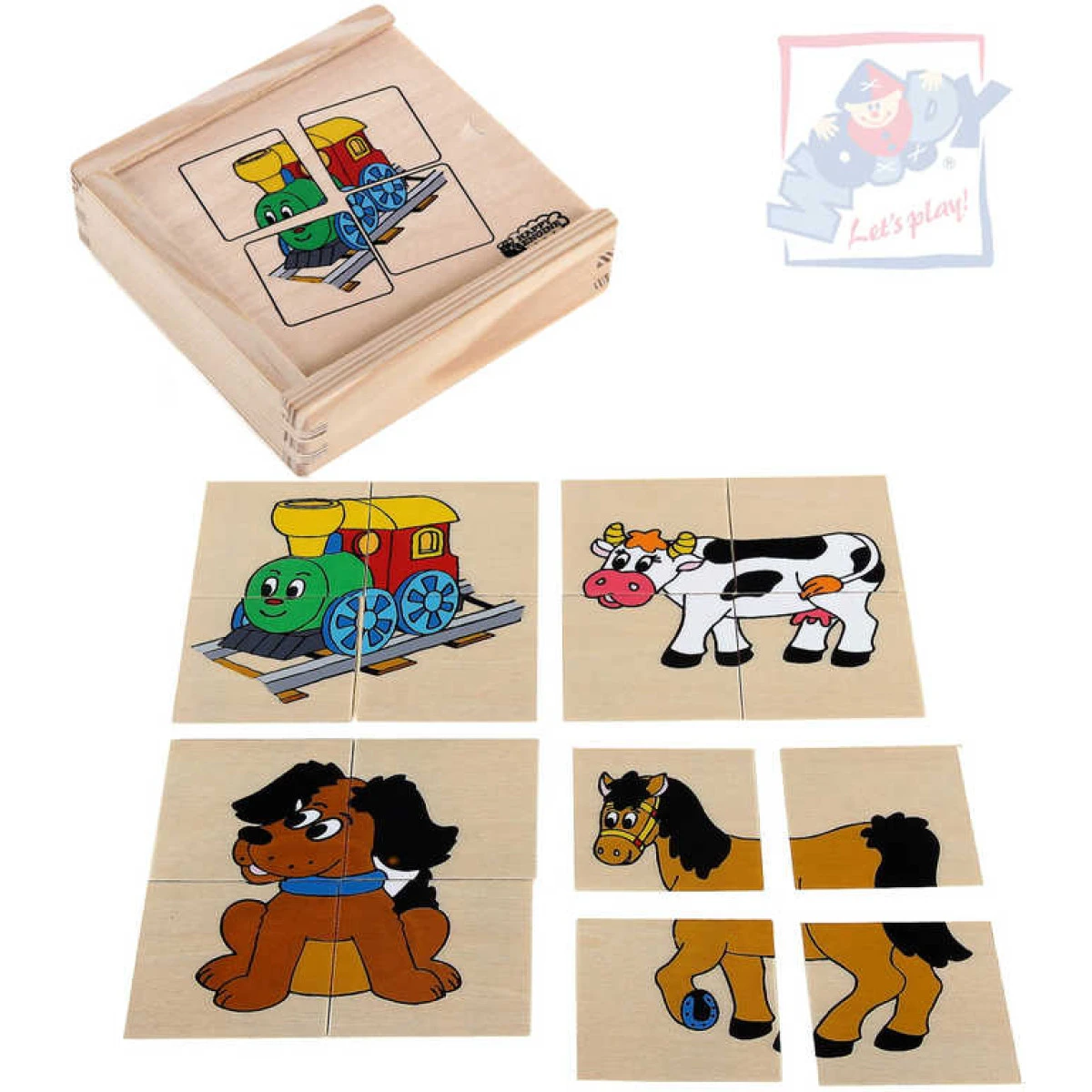 WOODY DŘEVO Minipuzzle 