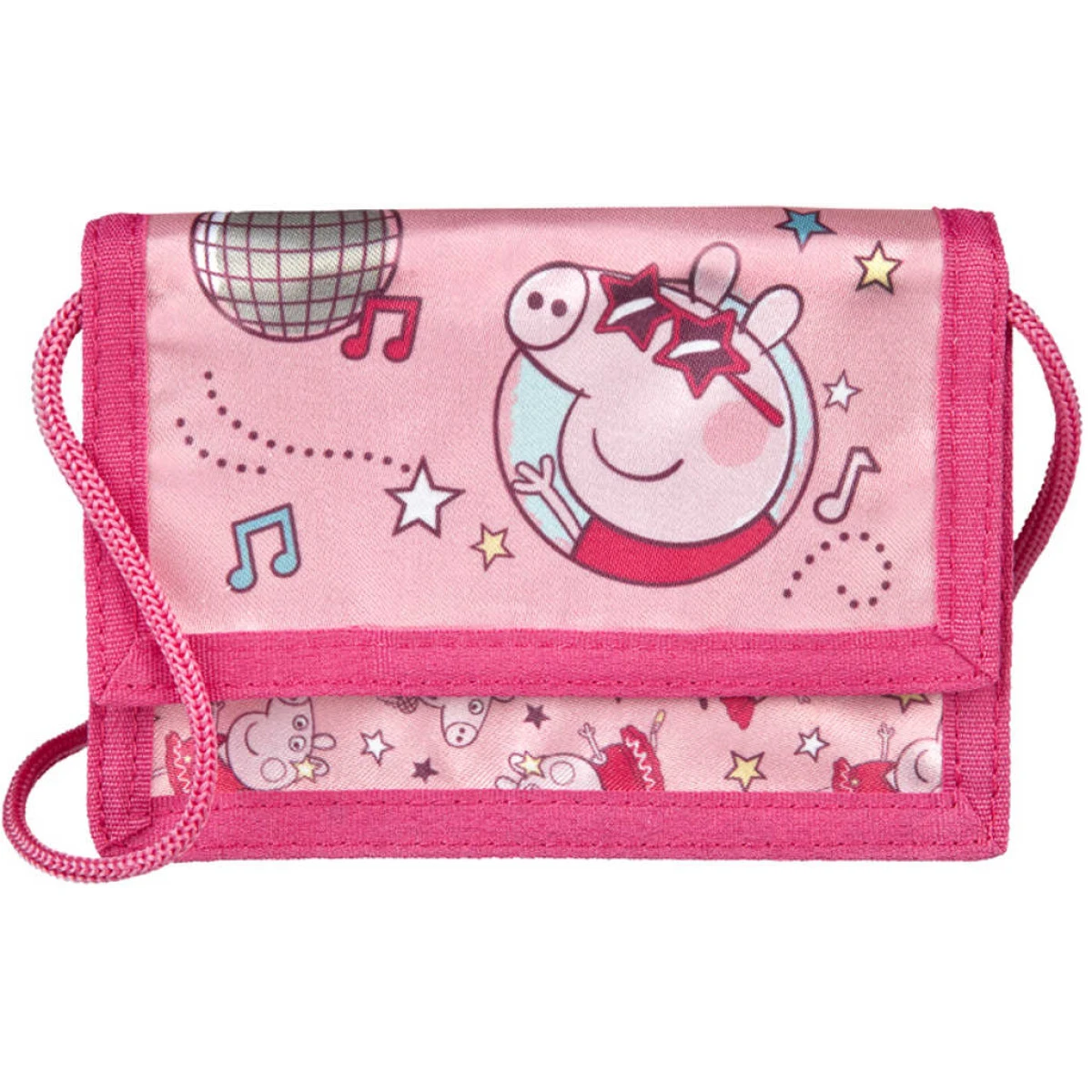 Peněženka dětská překlápěcí prasátko Peppa Pig na suchý zip se š