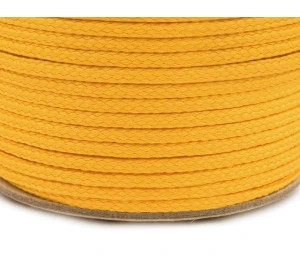 Oděvní šňůra PES O4 mm - žlutooranžová